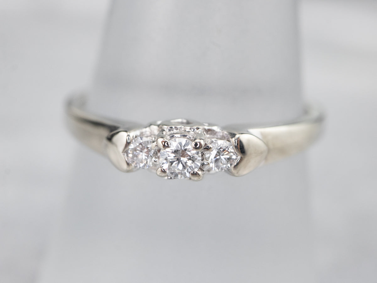 Three Stone Diamond Engagement Ring