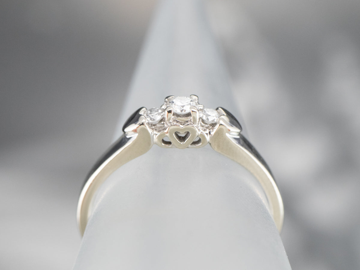 Three Stone Diamond Engagement Ring