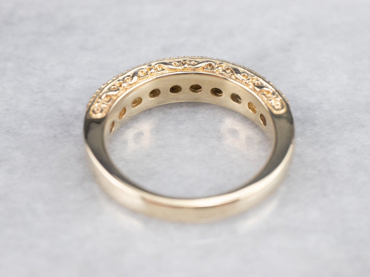 Channel Set Diamond Patterned Band