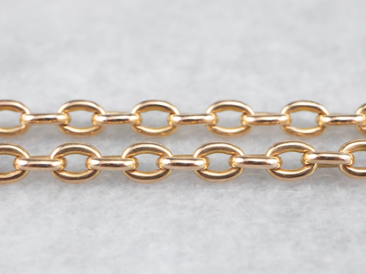 Vintage Oval Link Chain Necklace