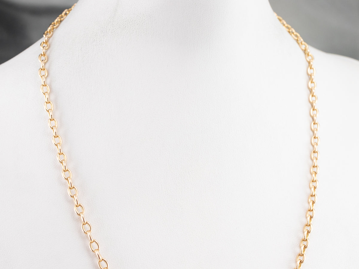 Vintage Oval Link Chain Necklace