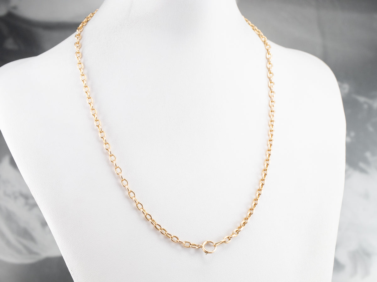 Vintage Oval Link Chain Necklace