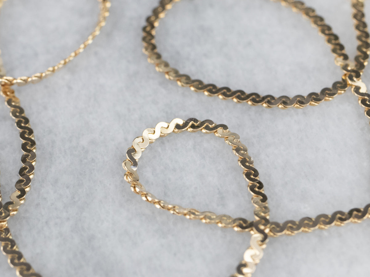 14K Yellow Gold Serpentine Chain