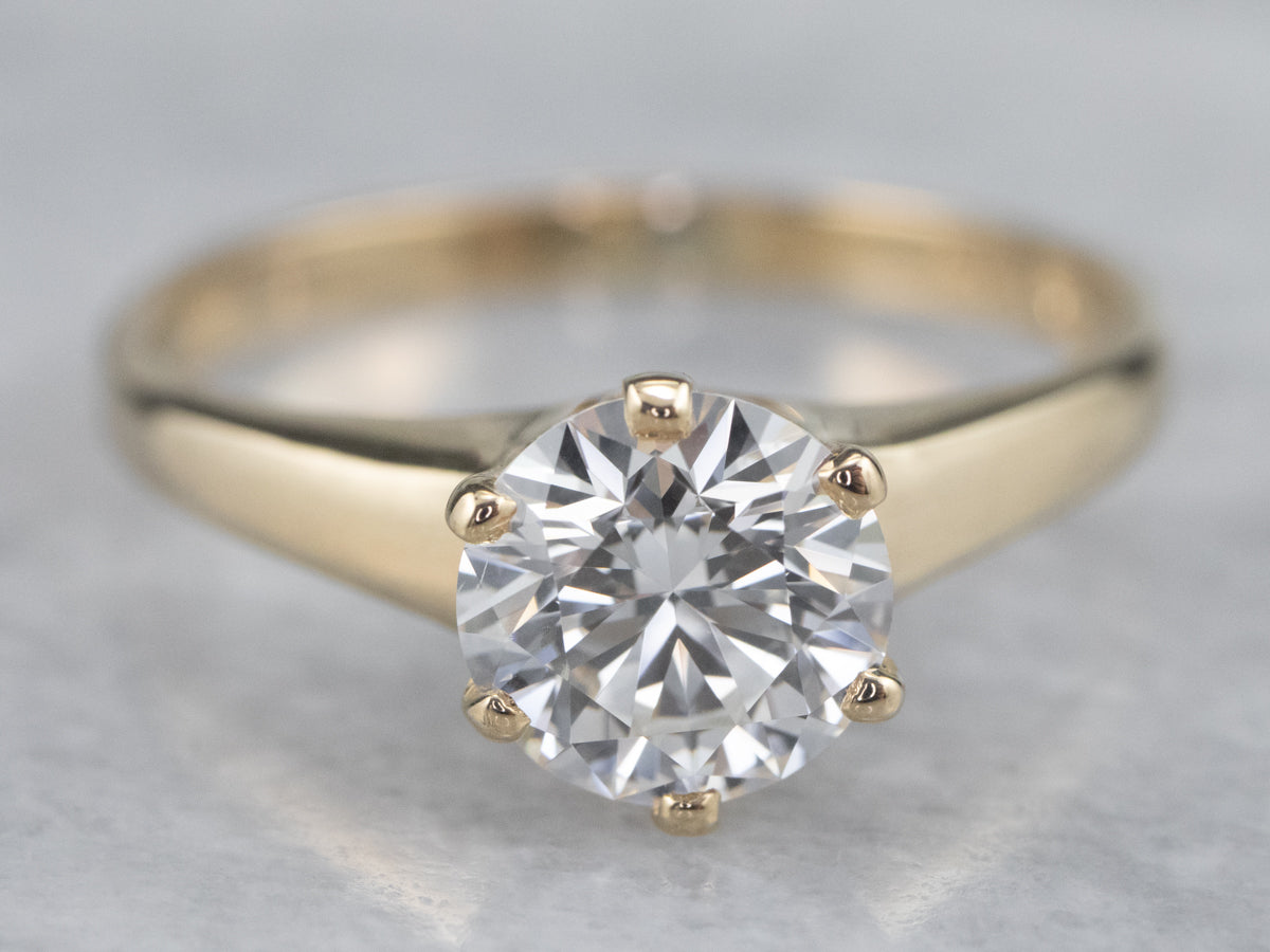 Victorian GIA Diamond Solitaire Engagement Ring