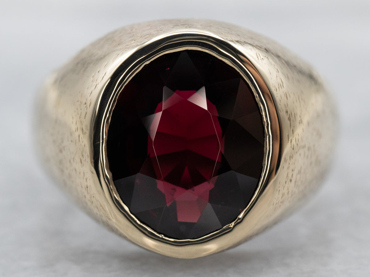 Men's 1950s Crosby Garnet Ring