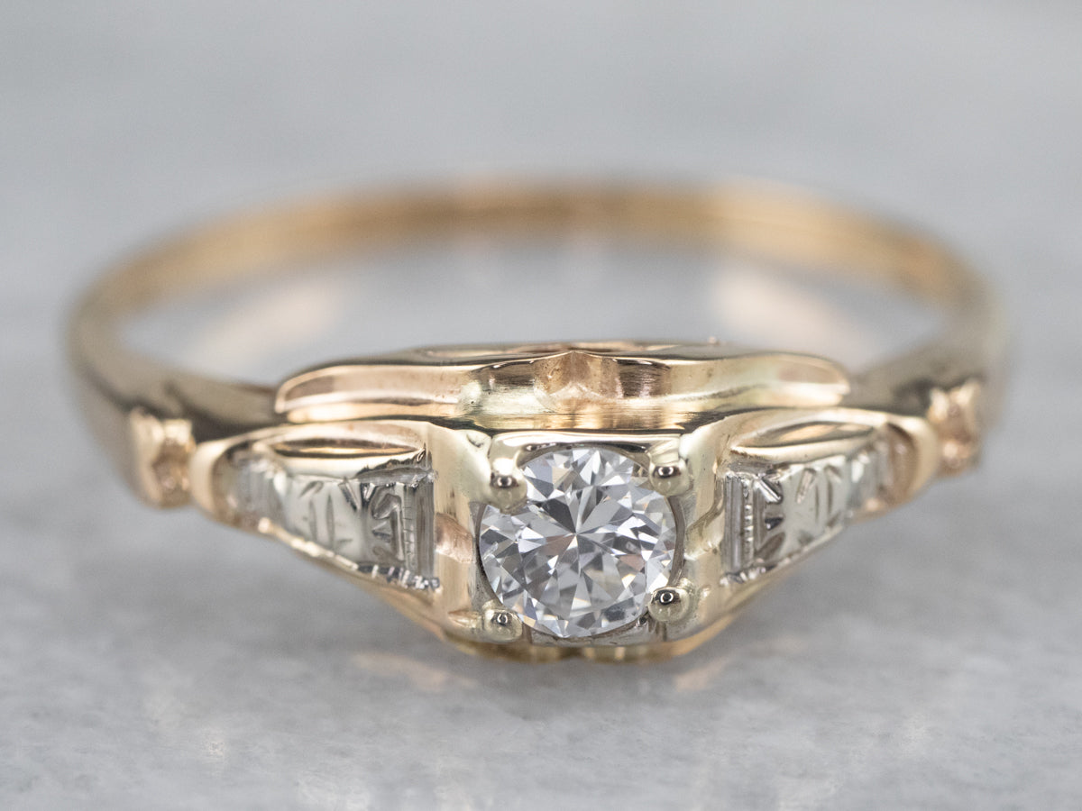 Vintage 14KT W/G Diamond Engagement Ring – Philadelphia Gold & Silver  Exchange