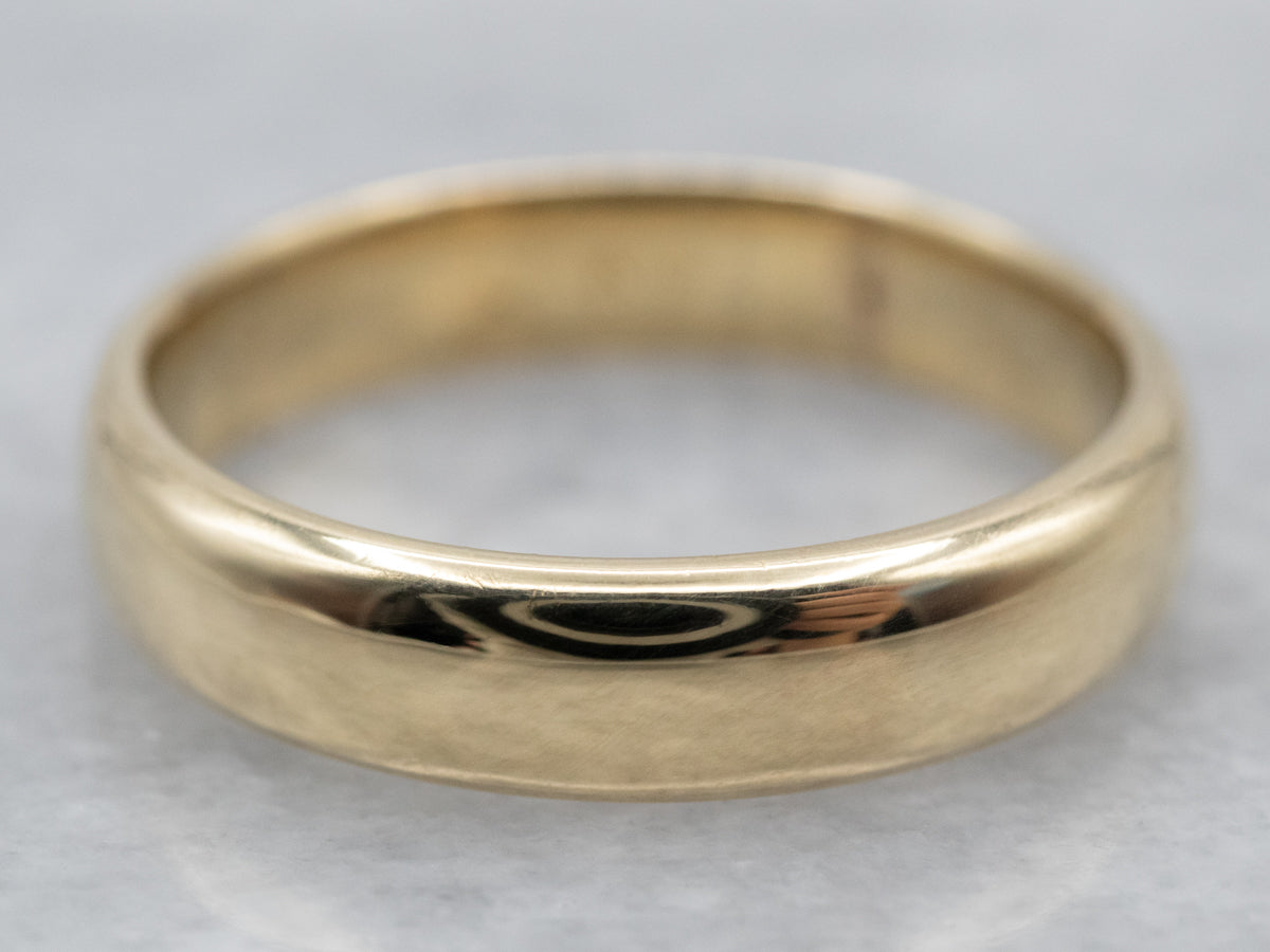 Unisex 18K Yellow Gold Classic Band