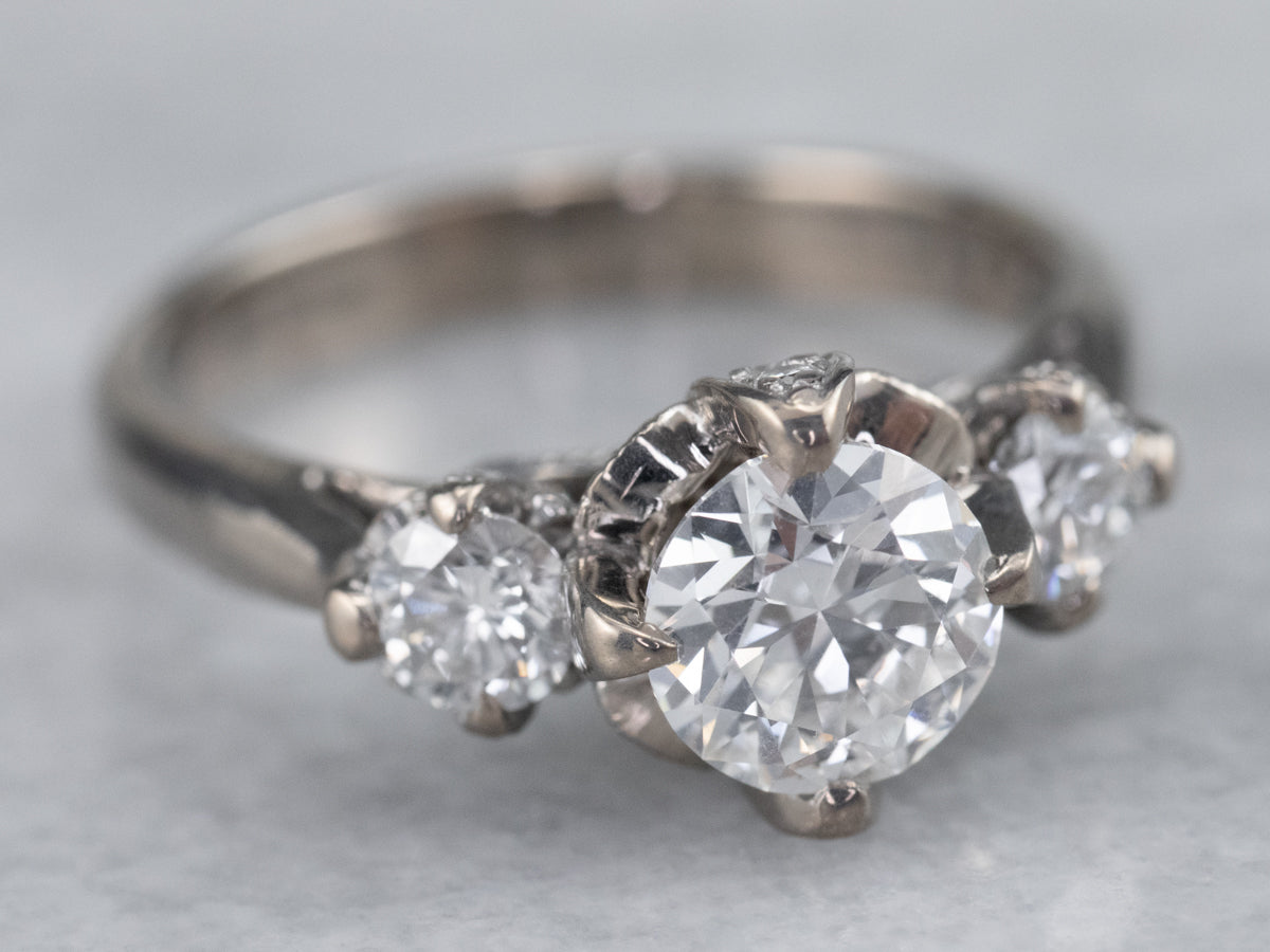 Antique Inspired Diamond Engagement Ring