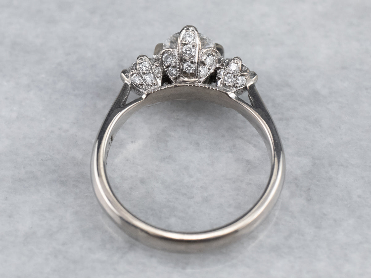 Antique Inspired Diamond Engagement Ring