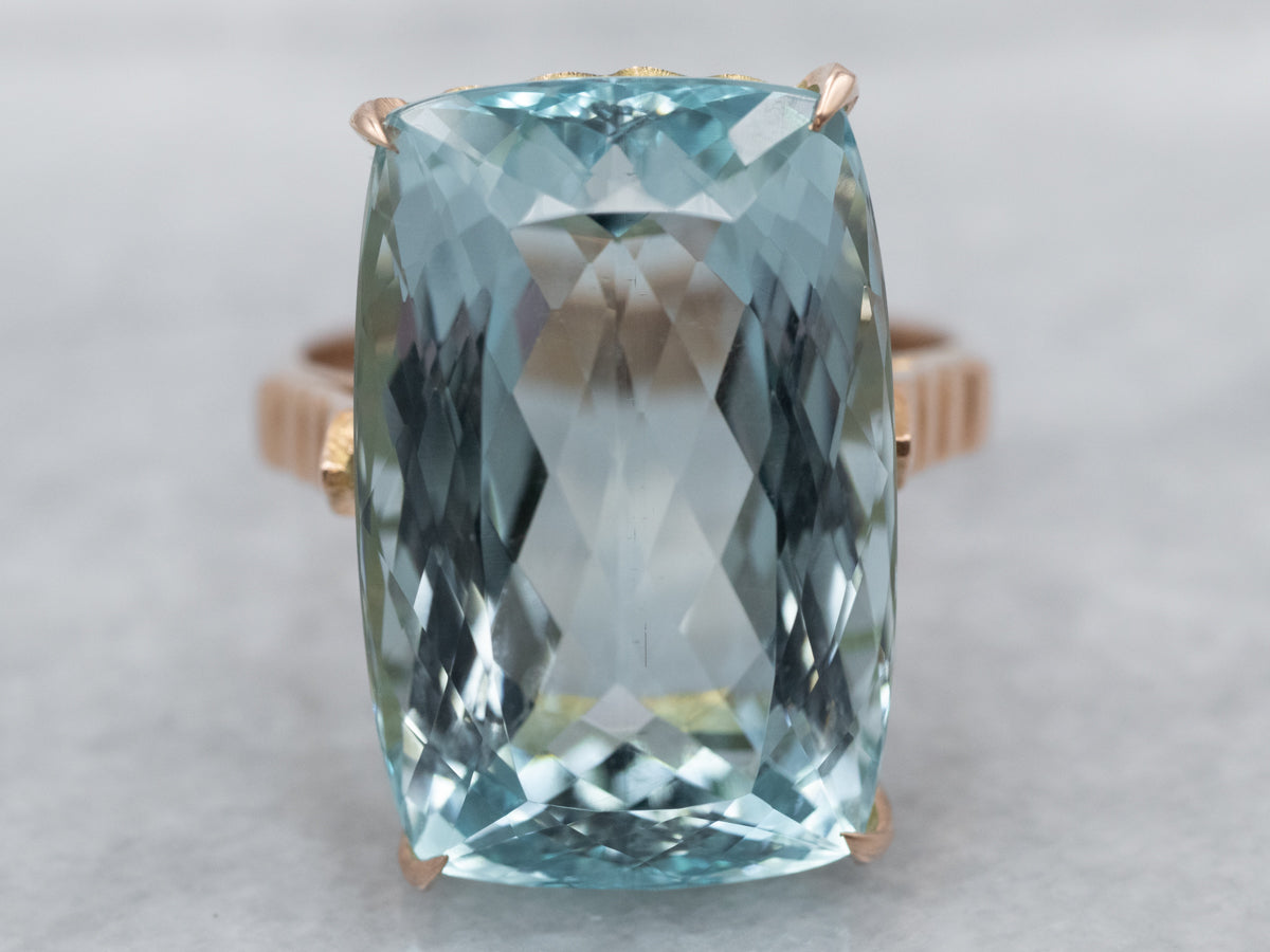 Vintage Aquamarine Cocktail Ring