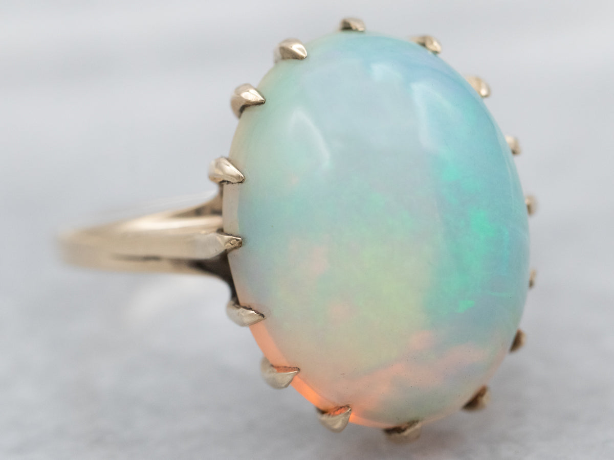 Vintage Opal Solitaire Ring