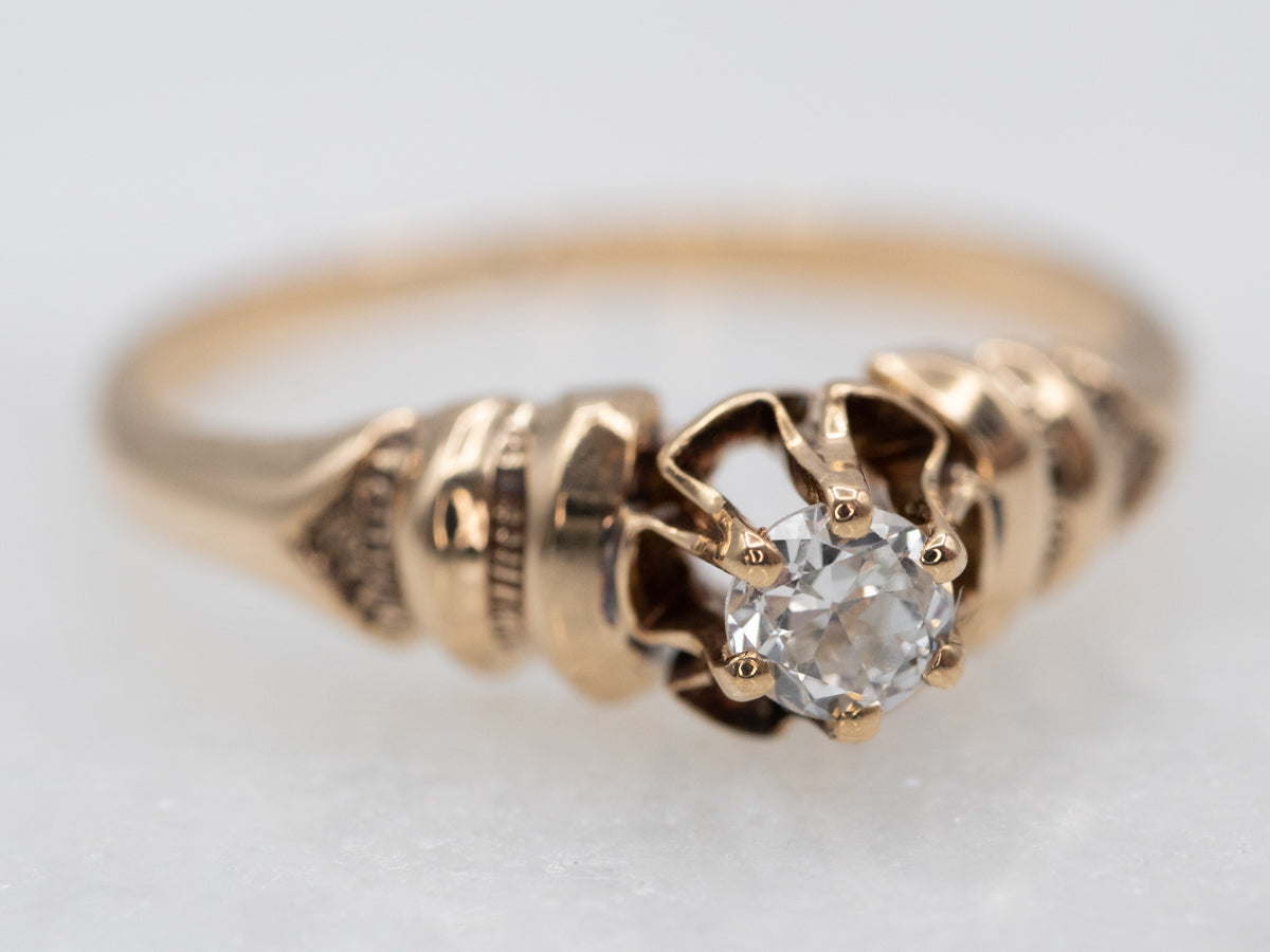 Antique Diamond Solitaire Engagement Ring