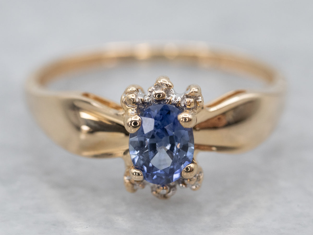 Sweet Oval Cut Sapphire Ring