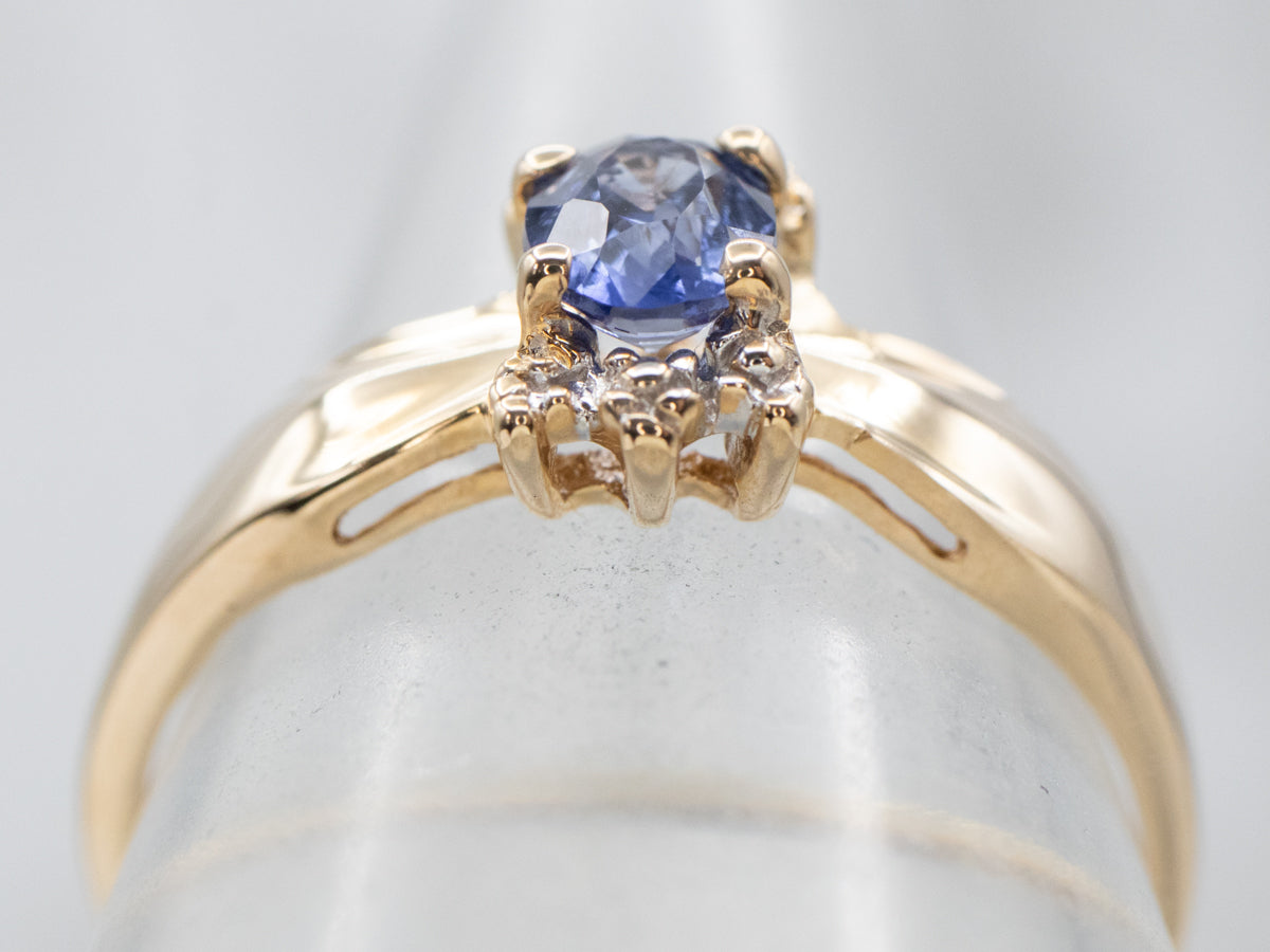 Sweet Oval Cut Sapphire Ring