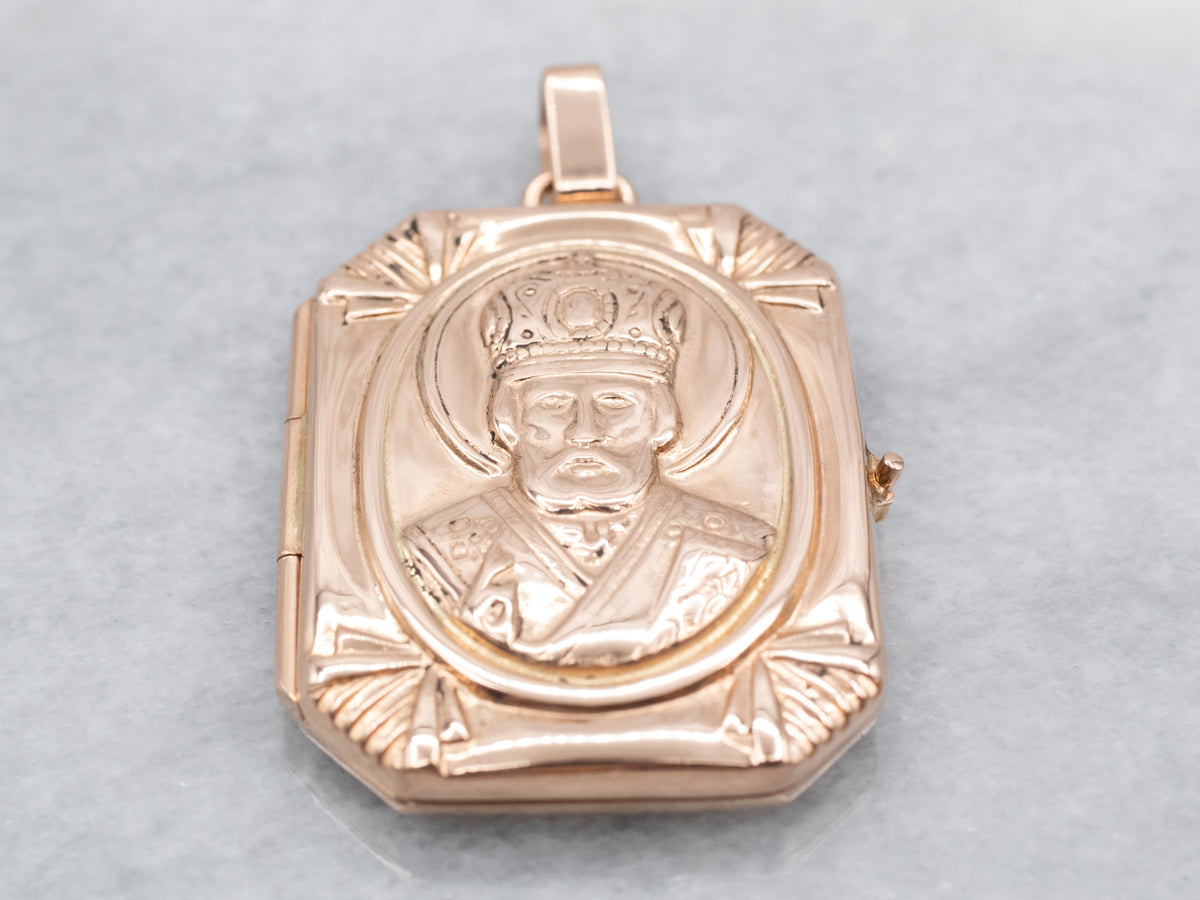 Antique rose gold locket shop