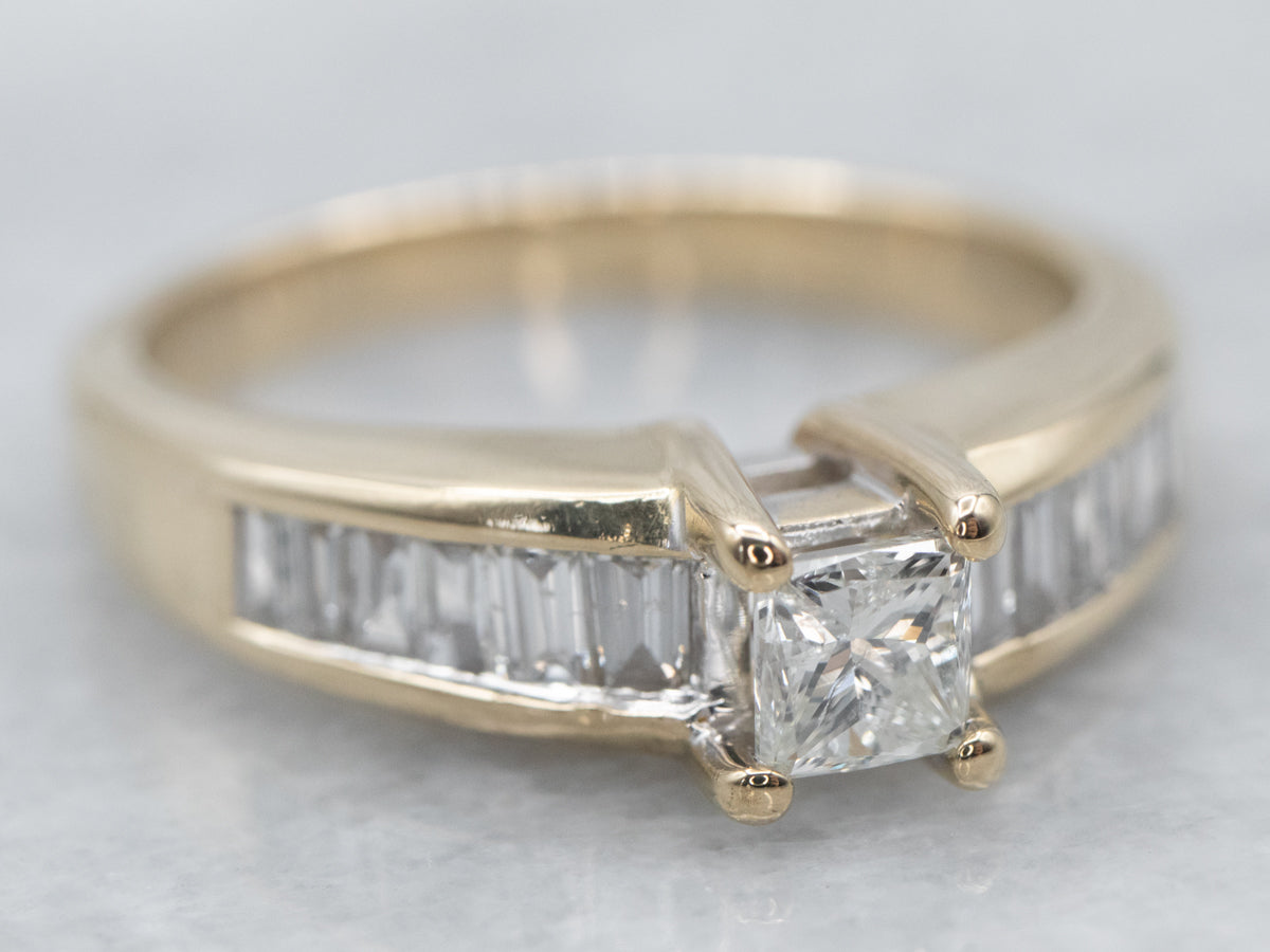 Modern Princess Cut Diamond Engagement Ring