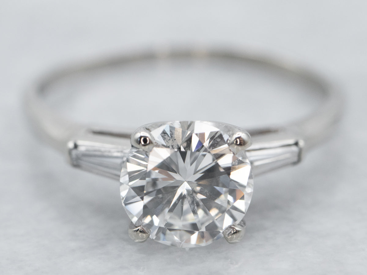 Retro Era Diamond Engagement Ring