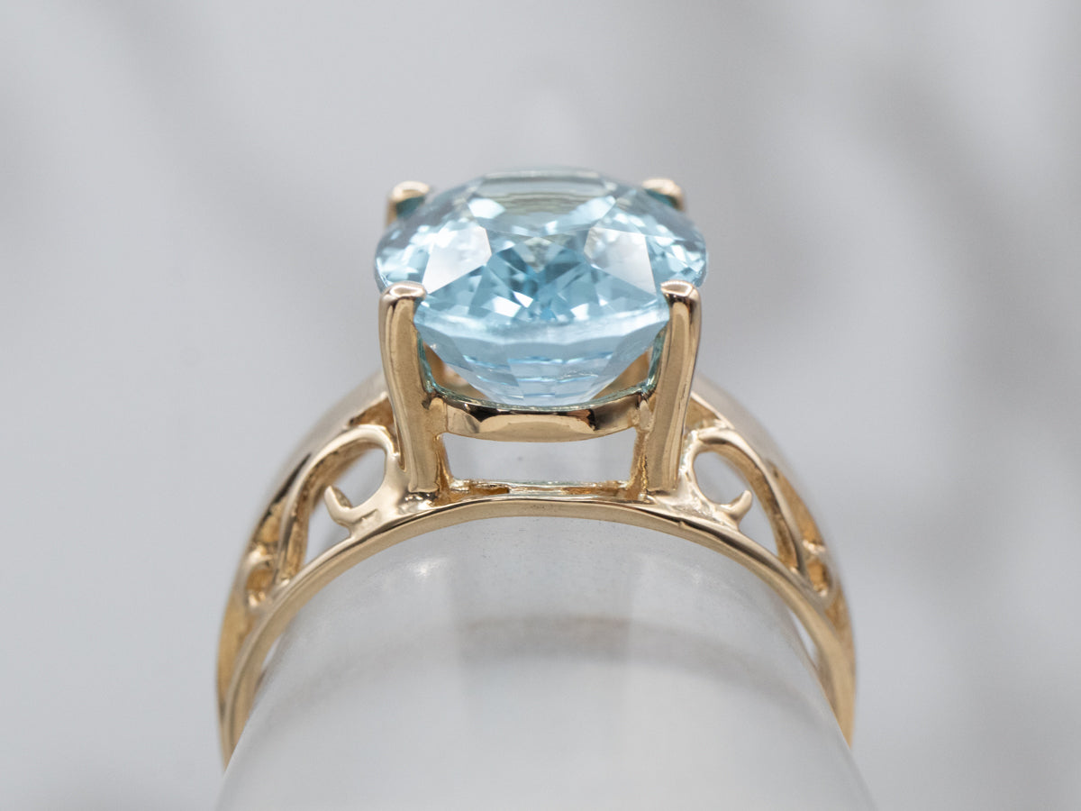 10K Gold online Topaz Filigree Ring/Firm