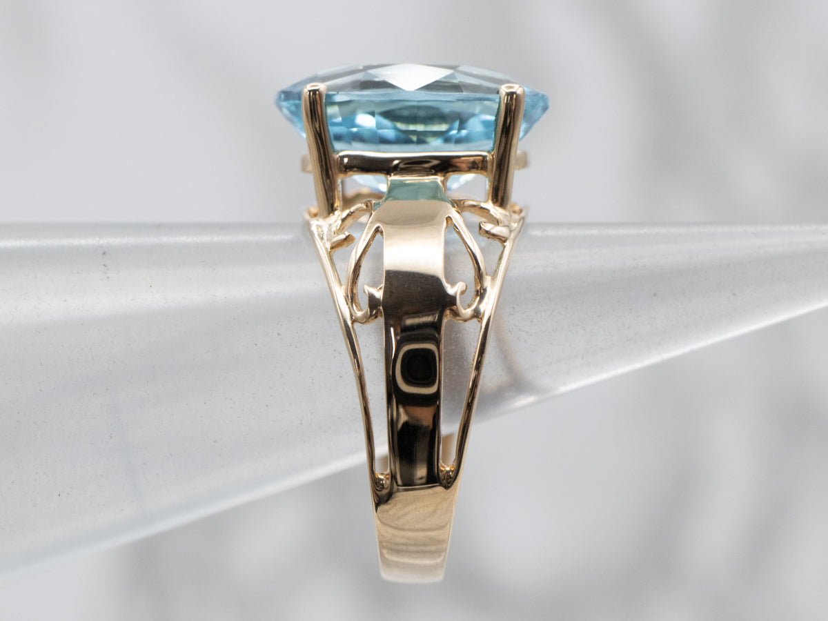 10K Gold online Topaz Filigree Ring/Firm