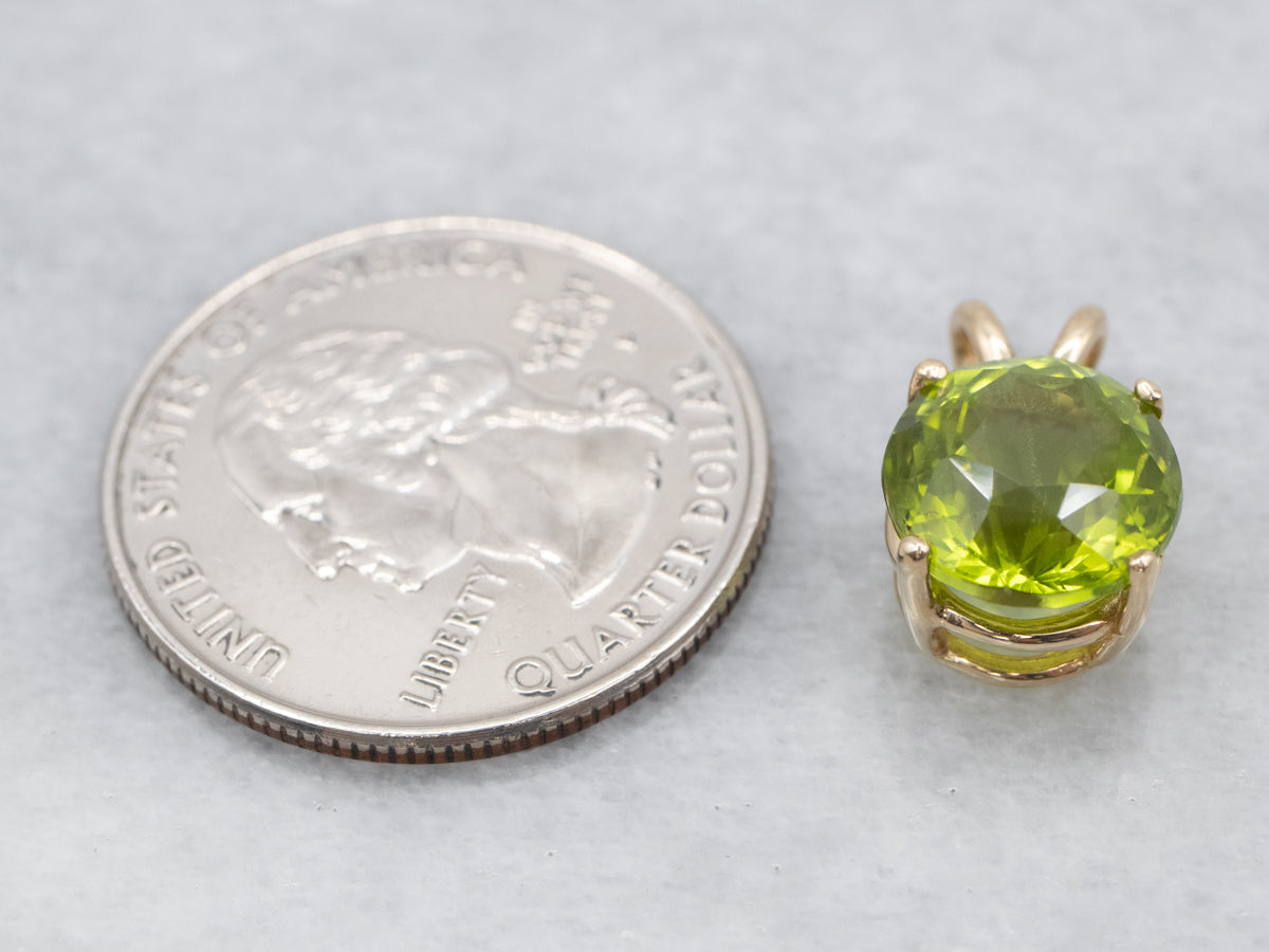 Colgante Solitario Peridoto Oro