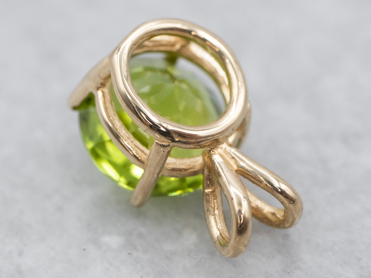 Colgante Solitario Peridoto Oro