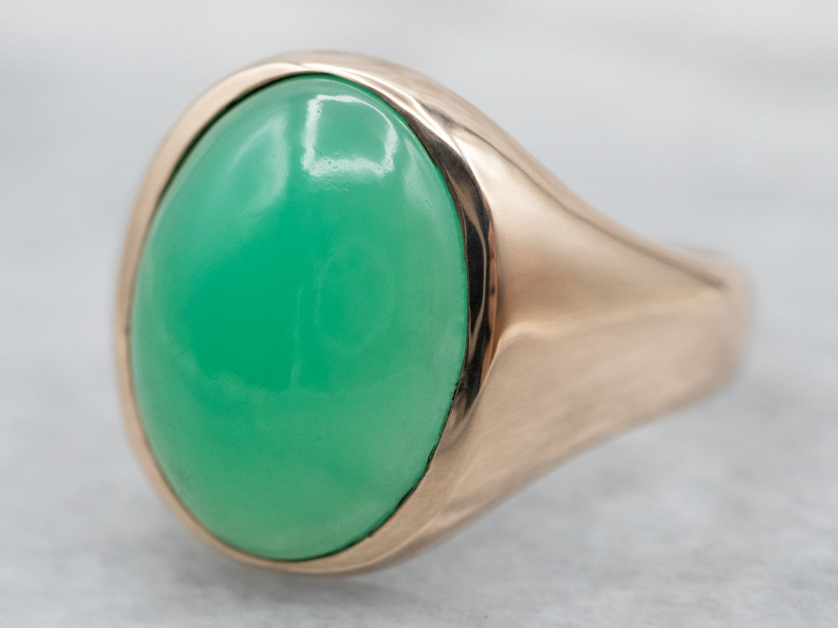 Mid Century Chrysoprase Ring