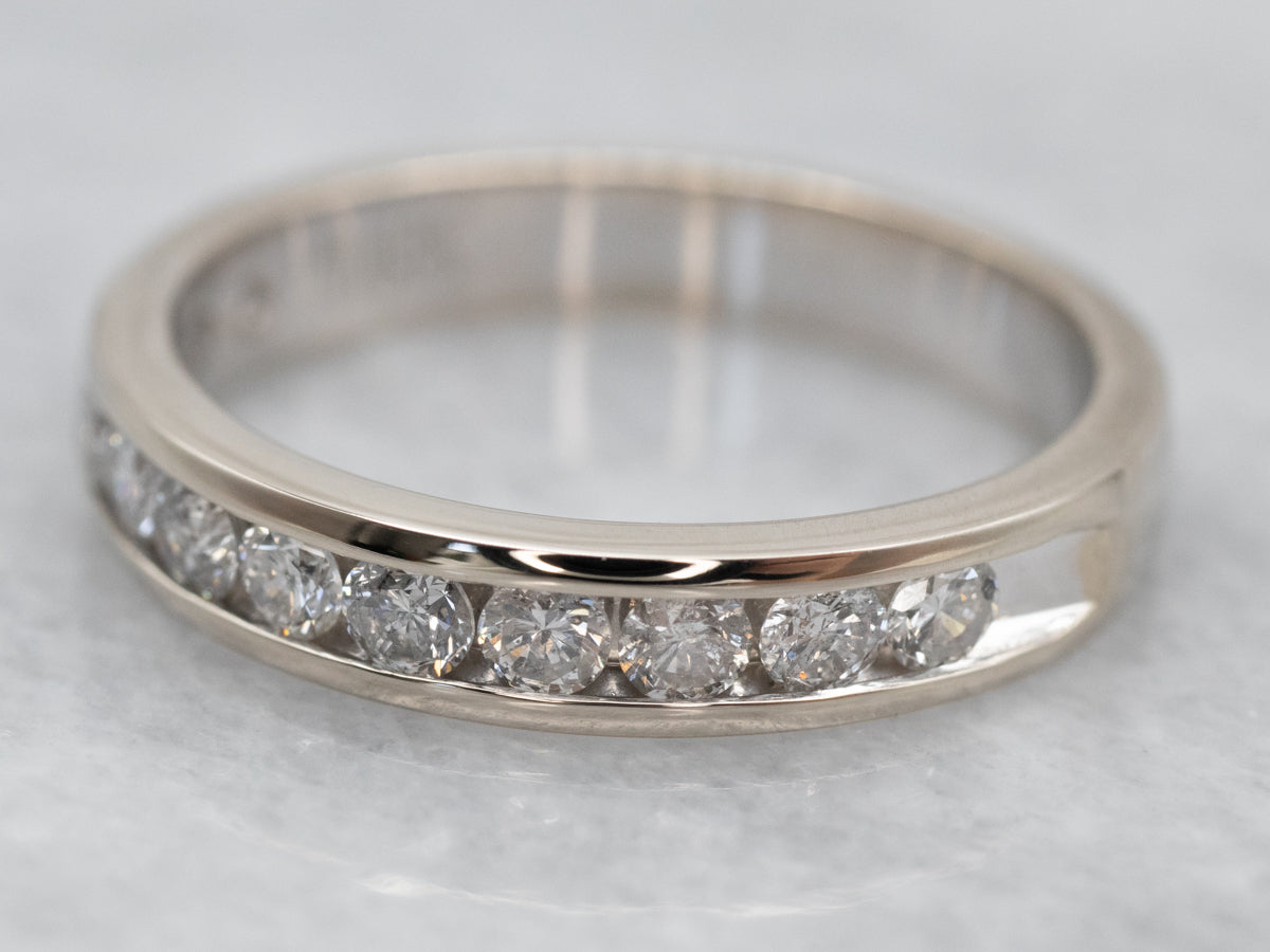 White Gold Channel Set Diamond Band