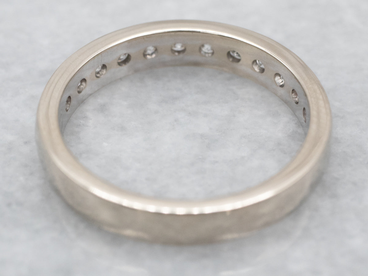 White Gold Channel Set Diamond Band