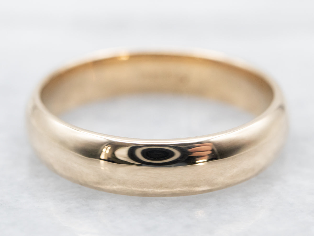 Unisex Yellow Gold Band