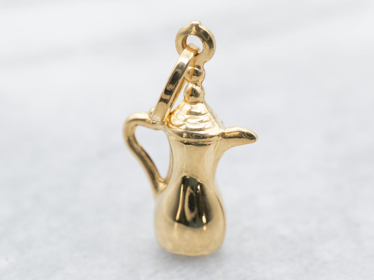 Vintage 18-Karat Gold Water Pitcher Charm