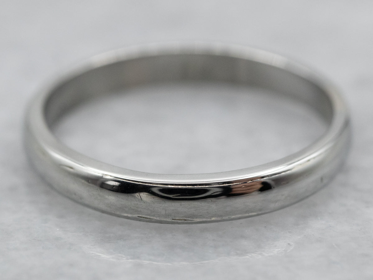 18K White Gold Classic Band