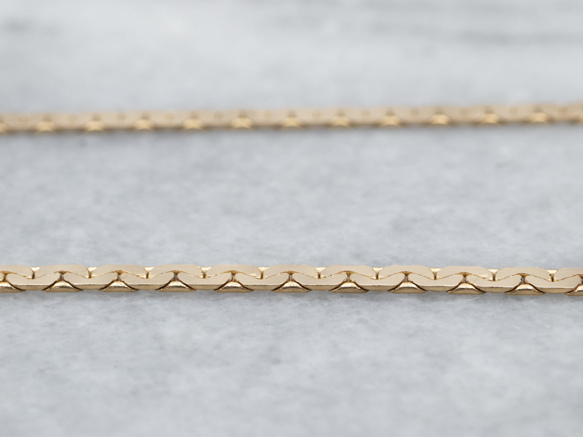 Flat square link chain shop