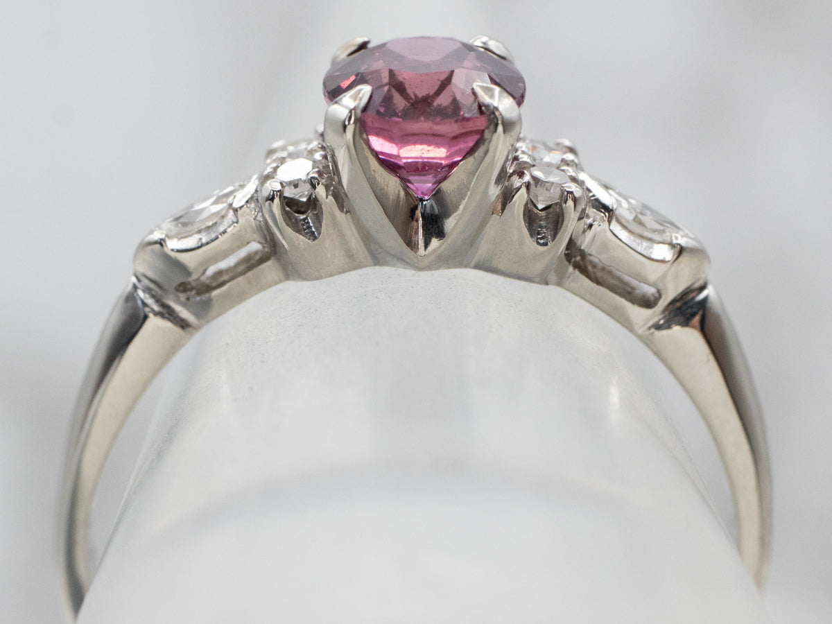 Platinum Ruby and Diamond Ring