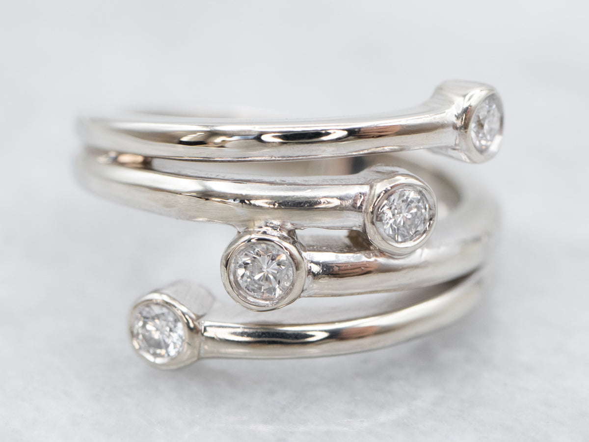 Modernist Diamond Stacking Ring