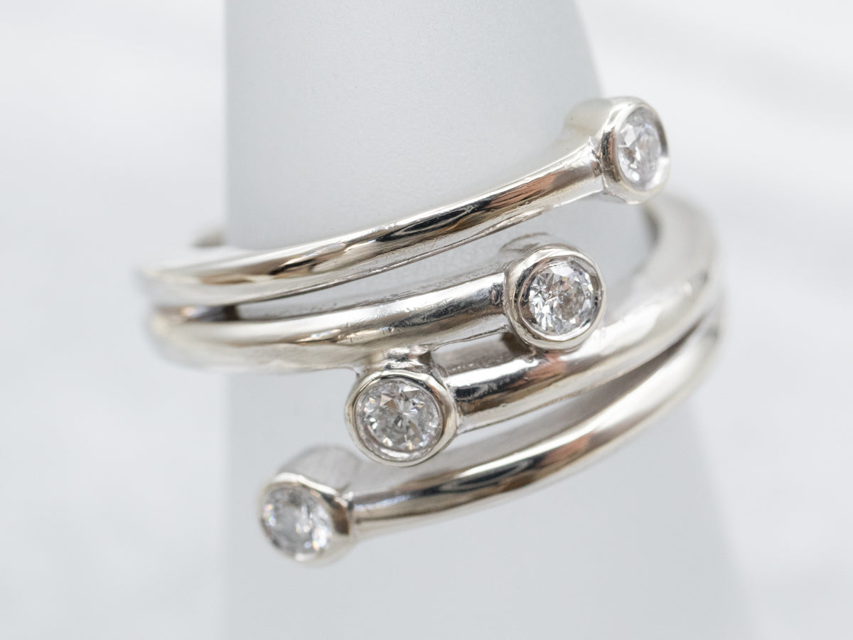 Modernist Diamond Stacking Ring