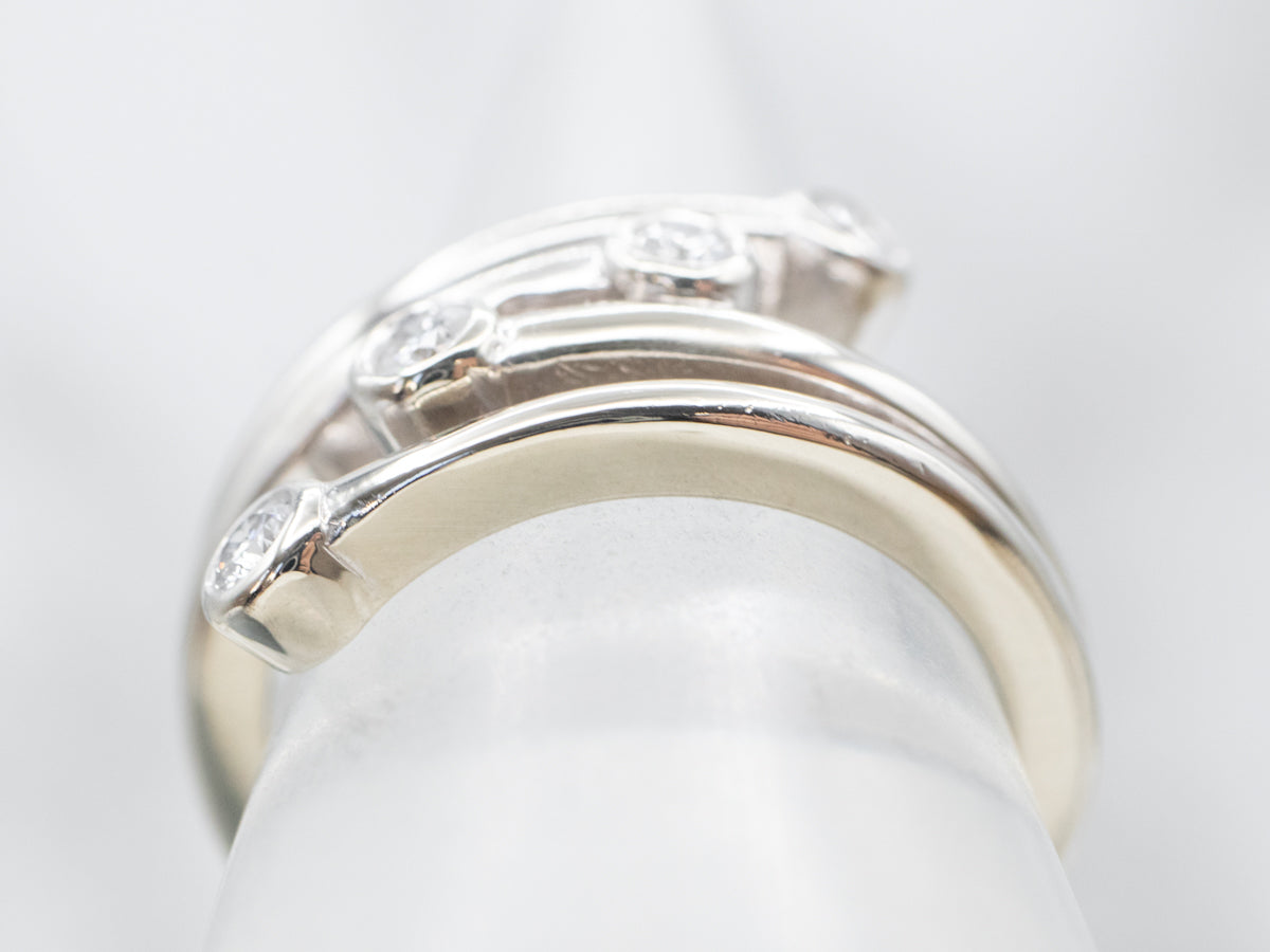 Modernist Diamond Stacking Ring