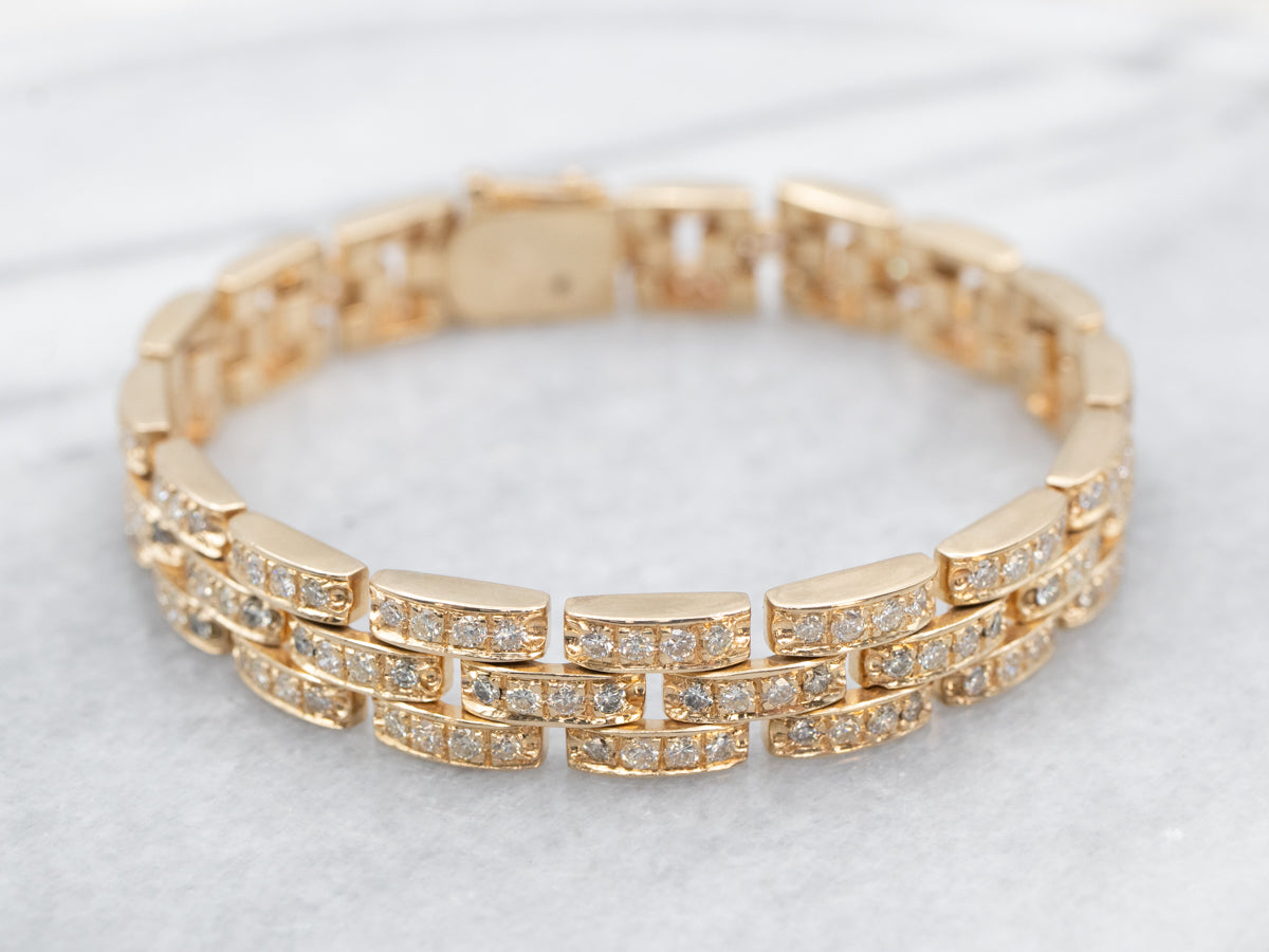 Diamond Encrusted Curb Chain Bracelet