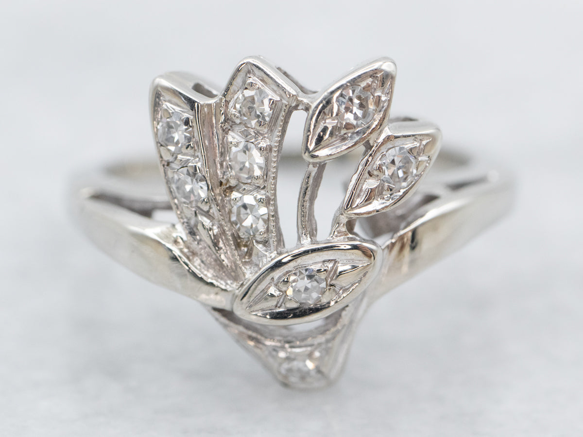 Retro Era Diamond Cocktail Ring