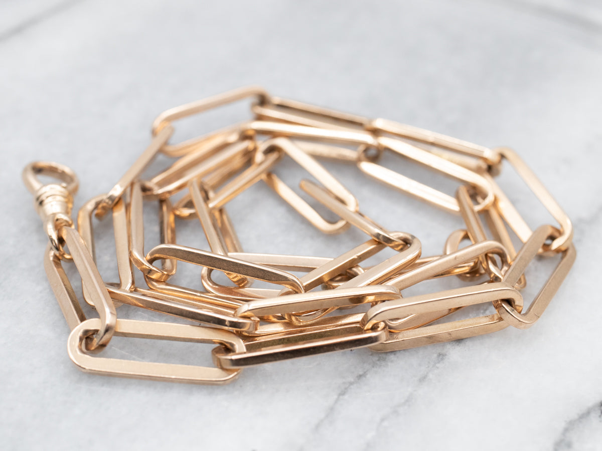 Vintage Gold Paperclip Chain