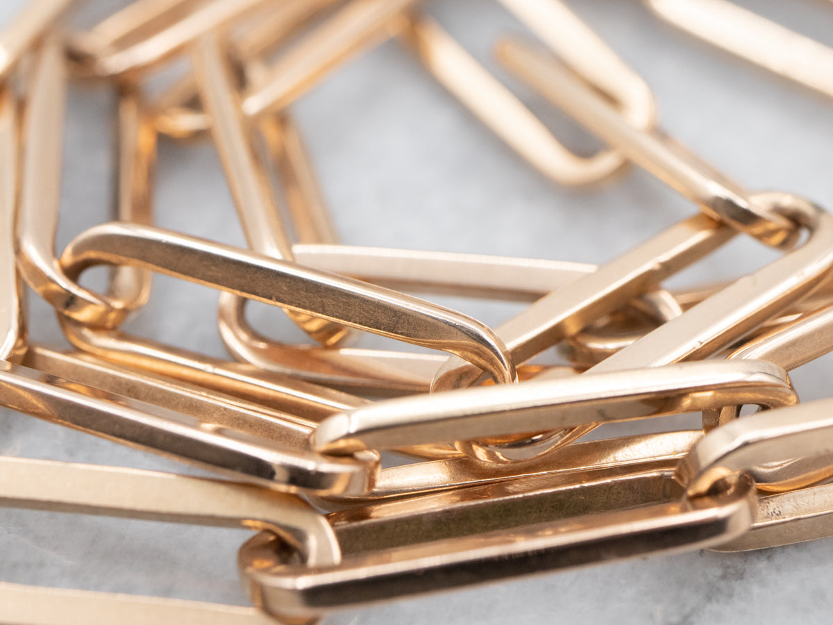 Vintage Gold Paperclip Chain