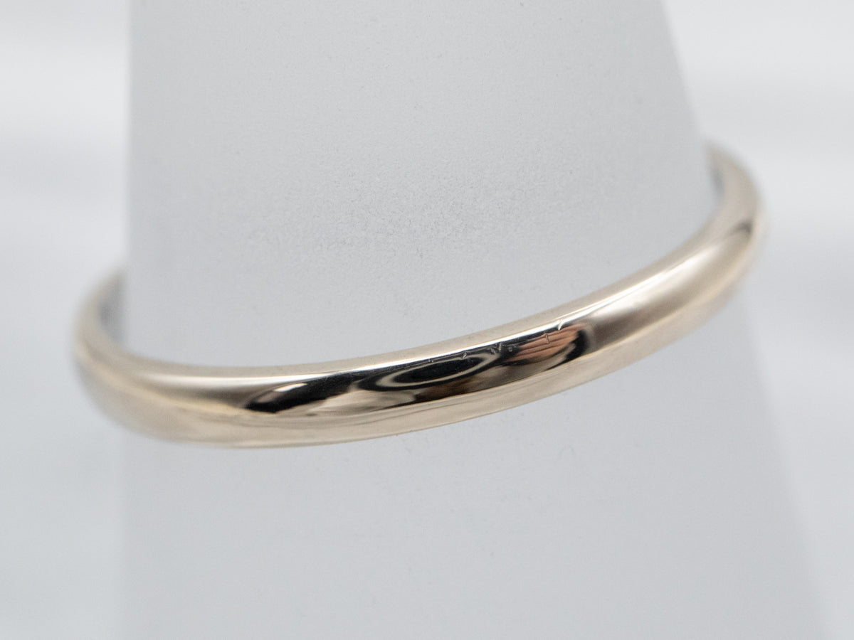 Plain 18K White Gold Band