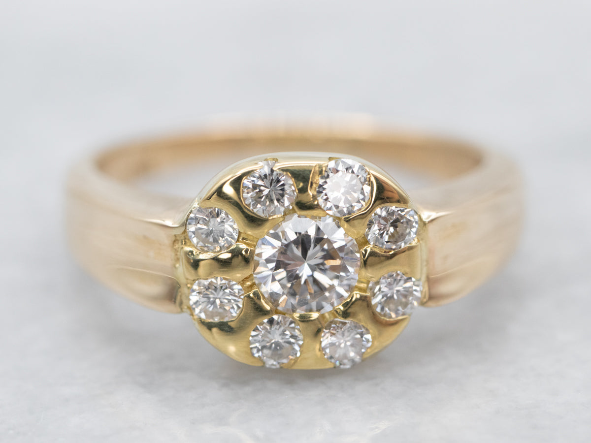 Vintage Diamond Cluster Ring