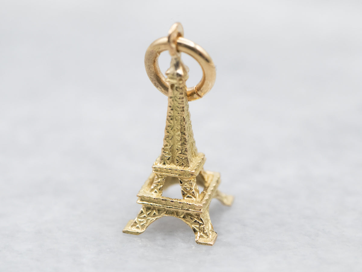 Eiffel Tower Key Chain with Charm