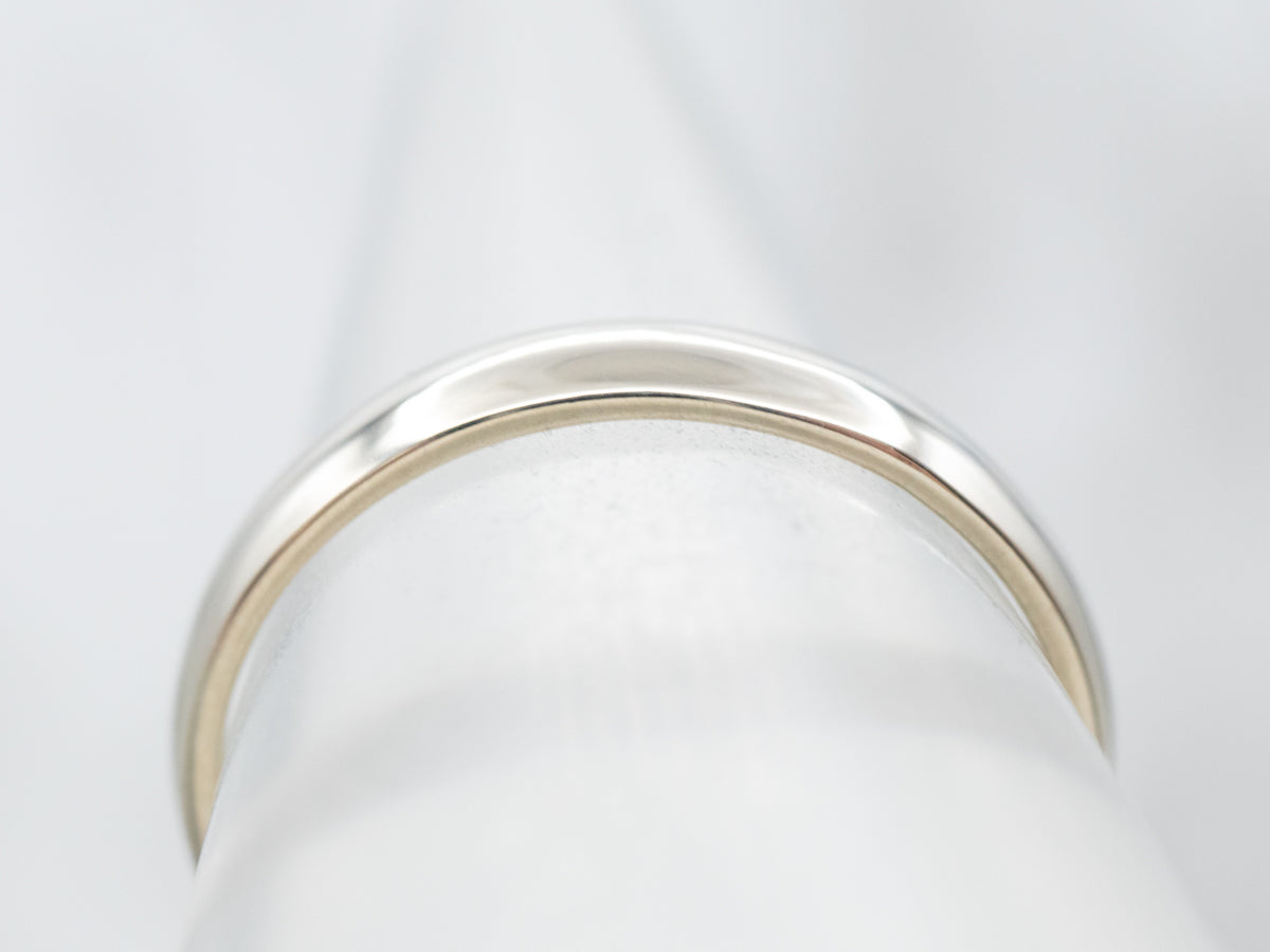 Simple 14K White Gold Band