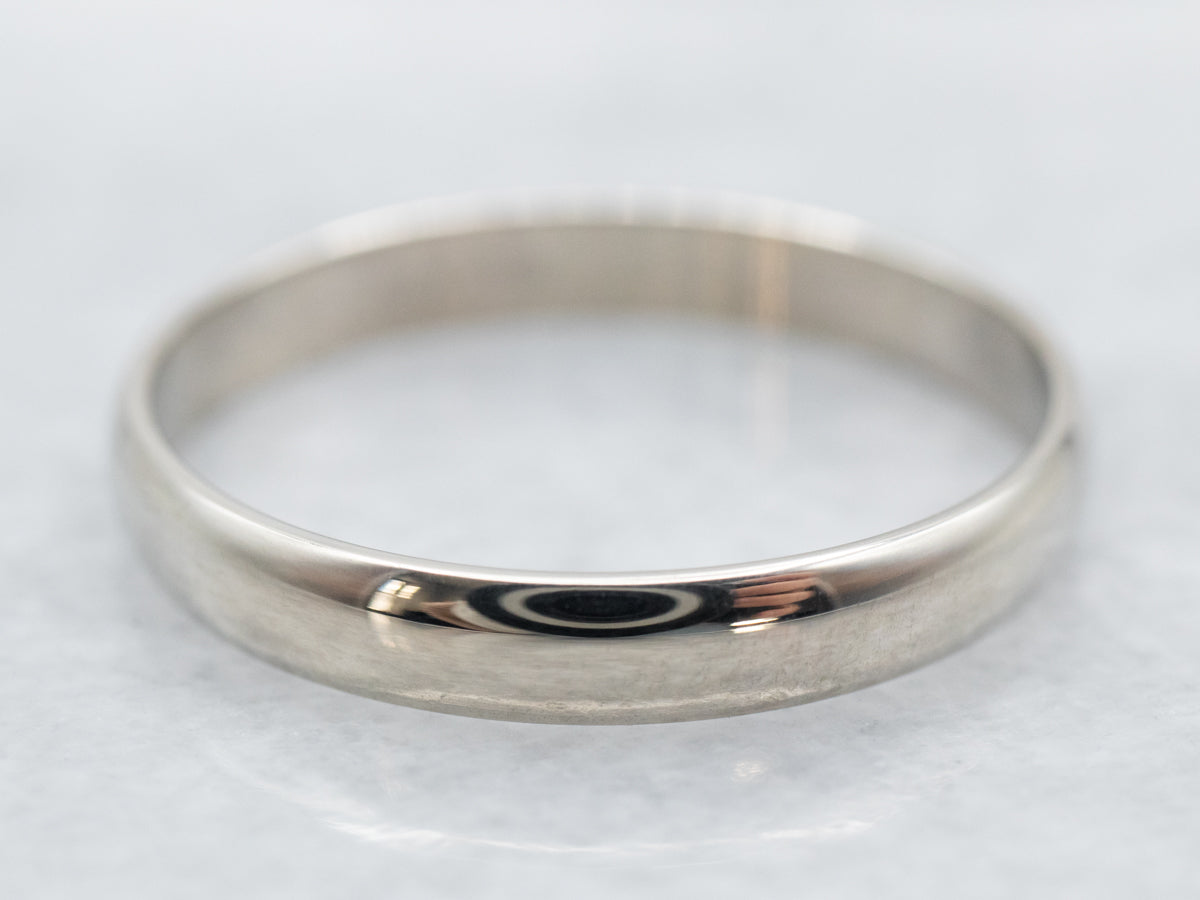 Plain White Gold Band