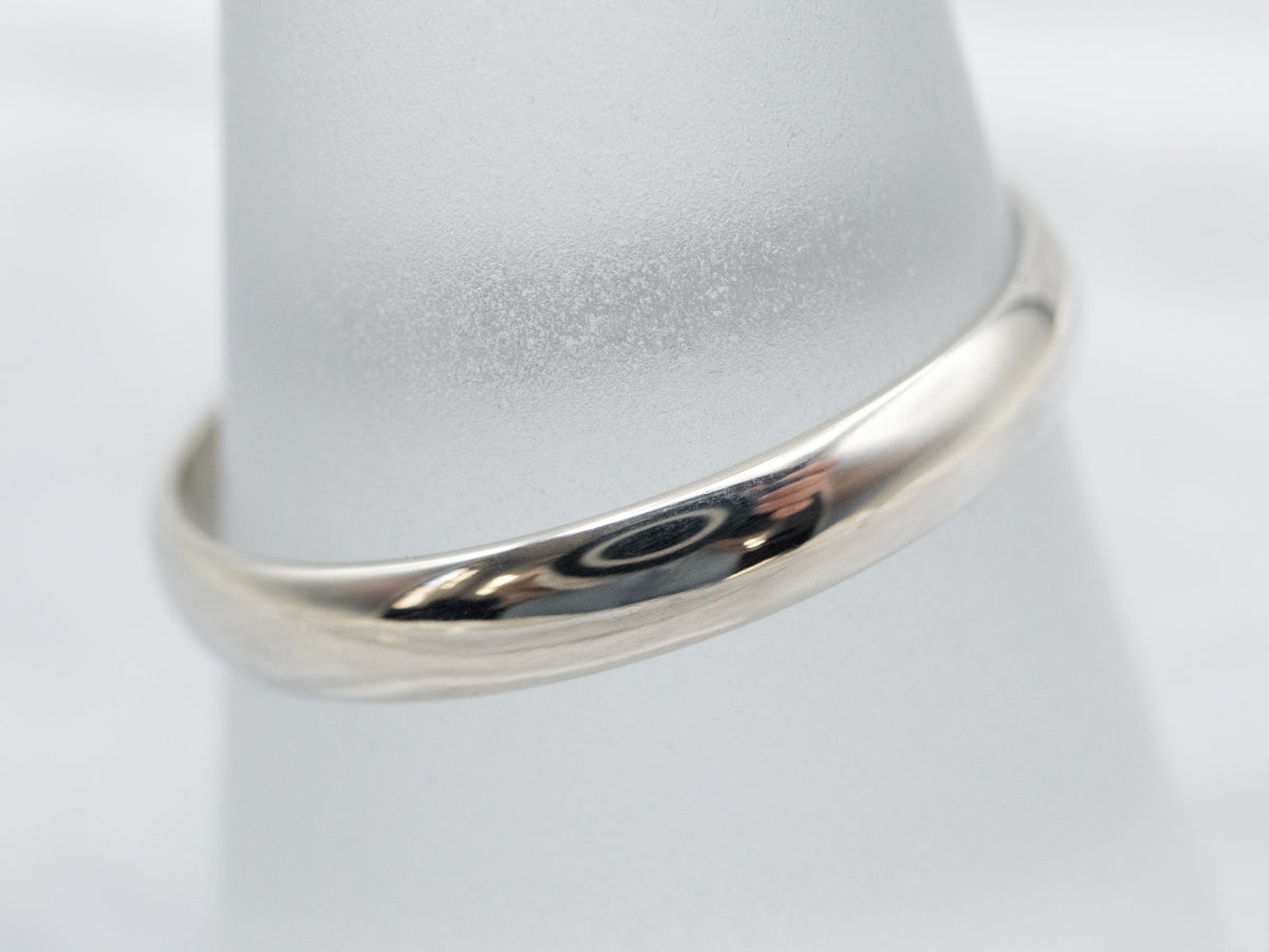 Plain White Gold Band