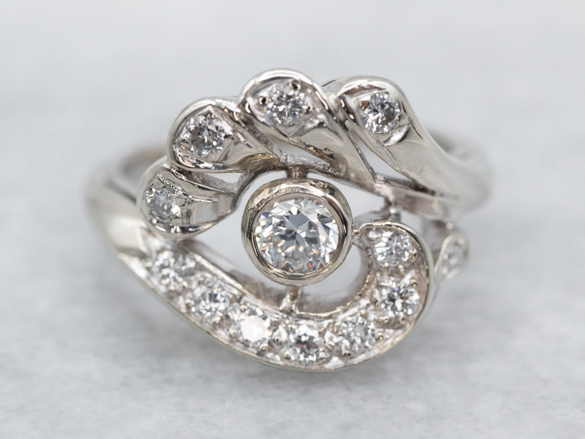 Stunning Retro Era Diamond Cocktail Ring