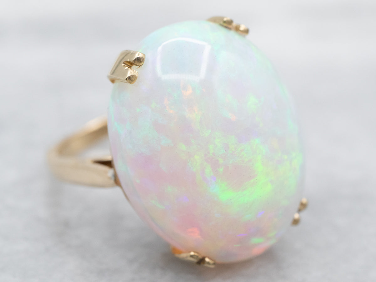 Vintage Opal Solitaire Ring