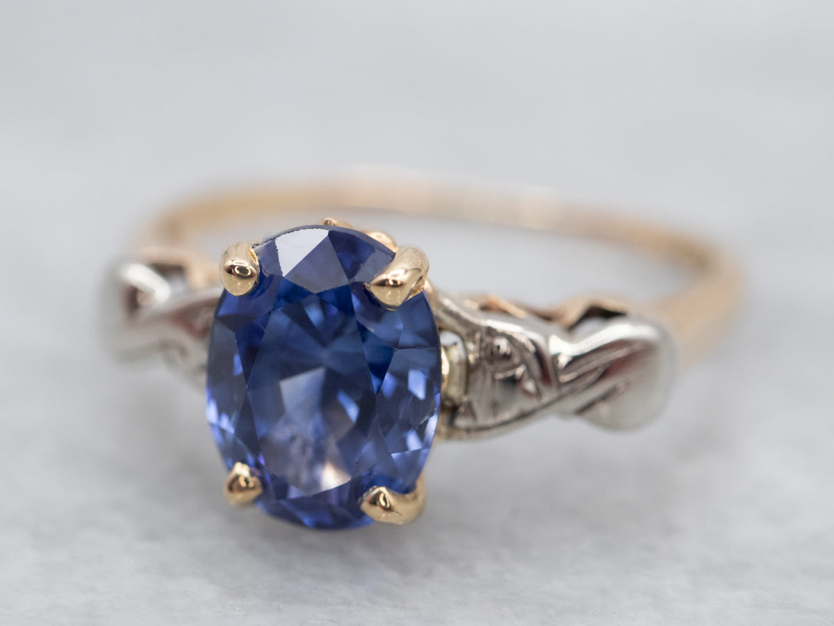 Sparkling Sapphire Engagement Ring