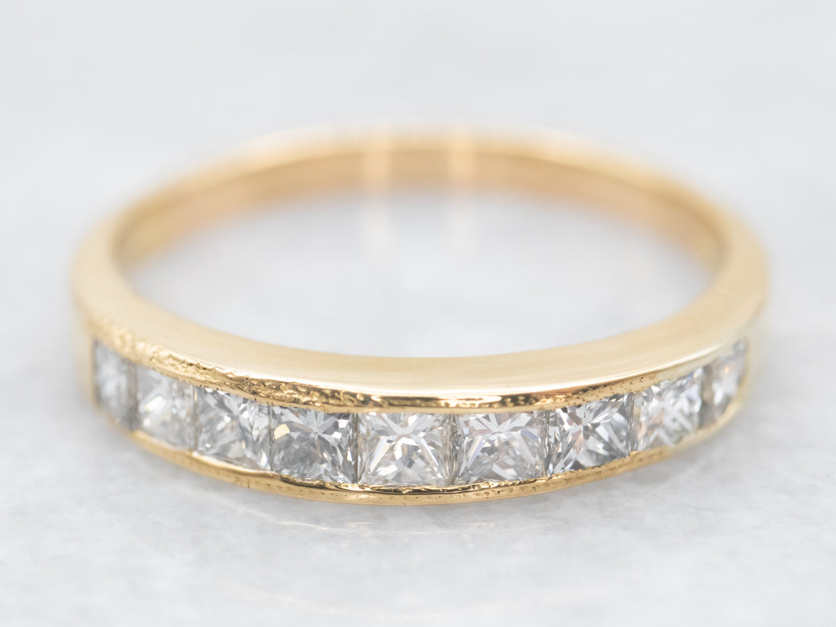 18K Gold Channel Set Diamond Band